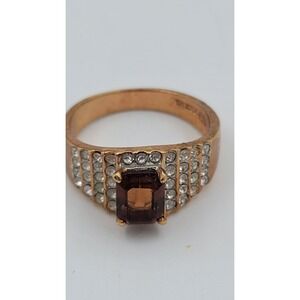 RS Covenant Gold-Plated Austrian Crystal Ring Size‎ 8